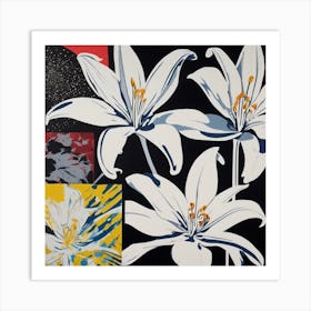 163607 Lunar Lilies, Serigraph On Fabric, Squeegee Techni Xl 1024 V1 0 Art Print