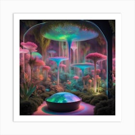 Garden Of Mushrooms Art Print