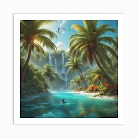 Paradise In The Jungle Art Print