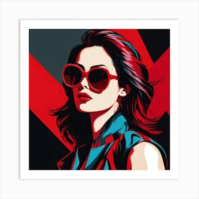 Woman In Sunglasses 2 Art Print