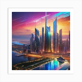 Futuristic Cityscape 115 Art Print