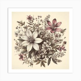 Bouquet Of Flowers 5 Art Print