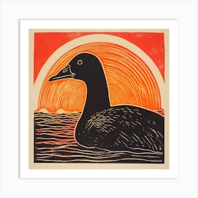 Retro Bird Lithograph Goose 2 Art Print