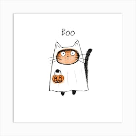 Halloween Cat Art Print