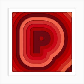 P Paper Alphabet  Art Print