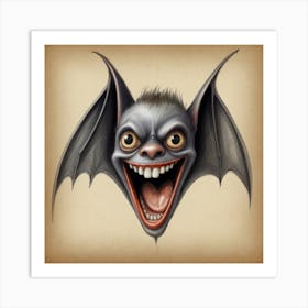 Bat Head Art Print