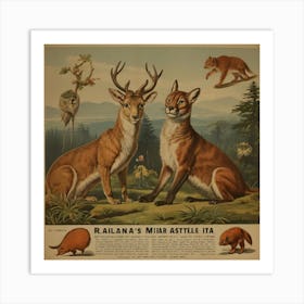 Default Default Vintage And Retro Animal Advertising Aestethic 1 (2) Art Print