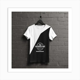 Black And White T - Shirt 3 Art Print