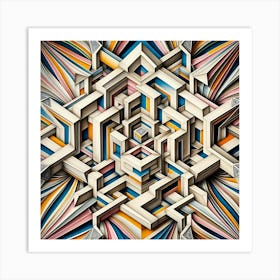 Abstract Geometric Pattern Art Print