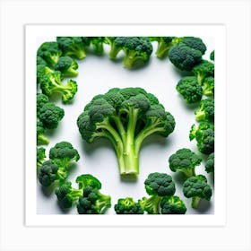 Broccoli In A Circle 2 Art Print