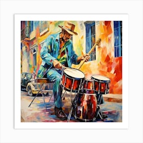 Cuban Drummer Art Print