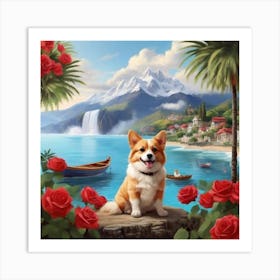 Corgi Dog Art Print