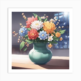 Flowers In A Vase 18 Art Print