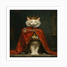 King Cat Art Print