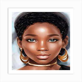 Portrait Of African American Woman Art Print