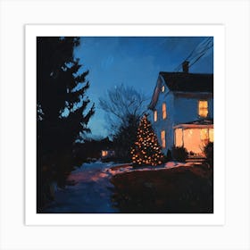 House In The Winter 1 Art Print