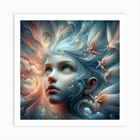 Angels In The Sky 2 Art Print