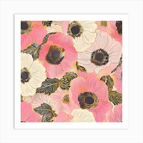 Pink Flowers 1 Art Print