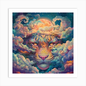 Psychedelic Tiger 8 Art Print