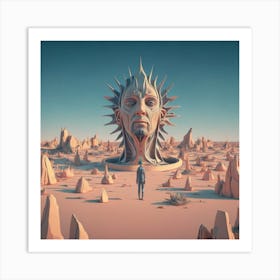 Man In The Desert 197 Art Print