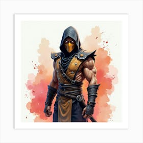 Mortal Kombat Ninja Fighter Concept Art (586) Art Print