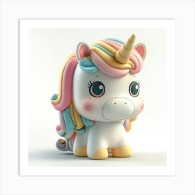 Unicorn 3d Model 29 Art Print