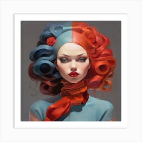 The Red Woman Art Print