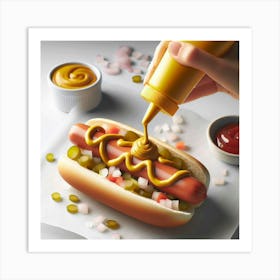 Hot Dog With Mustard Art Print