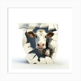 Cow And Calf Art Print