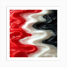 Red, White And Black Art Print