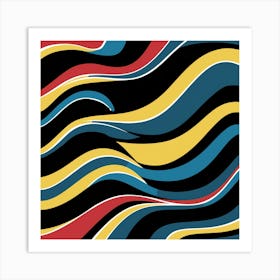 Abstract Wavy Pattern 15 Art Print