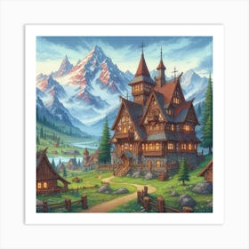 House In The Mountains 1 Art Print