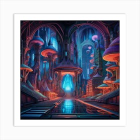 City Of Mushrooms Art Print