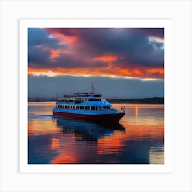 Sunset On The Water 2 Art Print