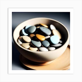 Pebbles In A Bowl 8 Art Print