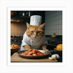 Chef Cat Art Print