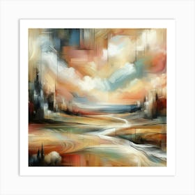 Abstract Landscape Painting 1 Art Print