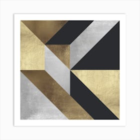 Golden geometry 2 Art Print