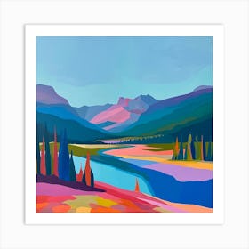 Colourful Abstract Jasper National Park Canada 3 Art Print