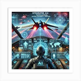 A Futuristic Sci Fi Depiction Aether Hawk Ai Copilot Art Print