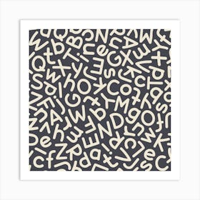 Alphabet Pattern Art Print