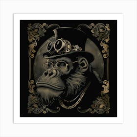 Steampunk Gorilla 26 Art Print