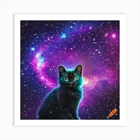 Galaxy Cat Art Print