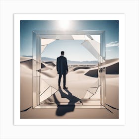 Man In The Desert 107 Art Print