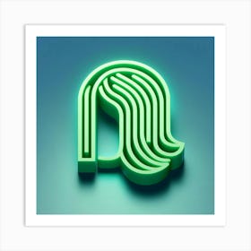 Neon Letter G Art Print