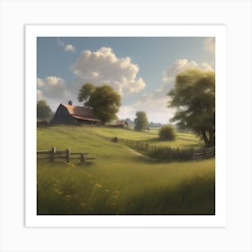 Farm In The Countryside 44 Art Print