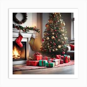 Christmas Tree Stock Videos & Royalty-Free Footage 7 Art Print