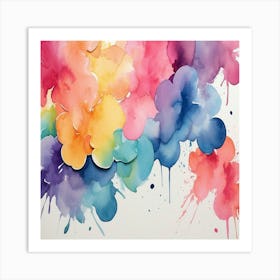 Watercolor Splatters Art Print