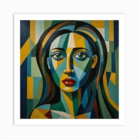 Abstract Portrait Of A Woman 8 Art Print