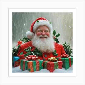 Santa Claus In The Snow 5 Art Print